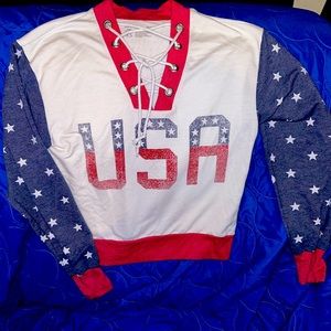 USA Crop Sweater